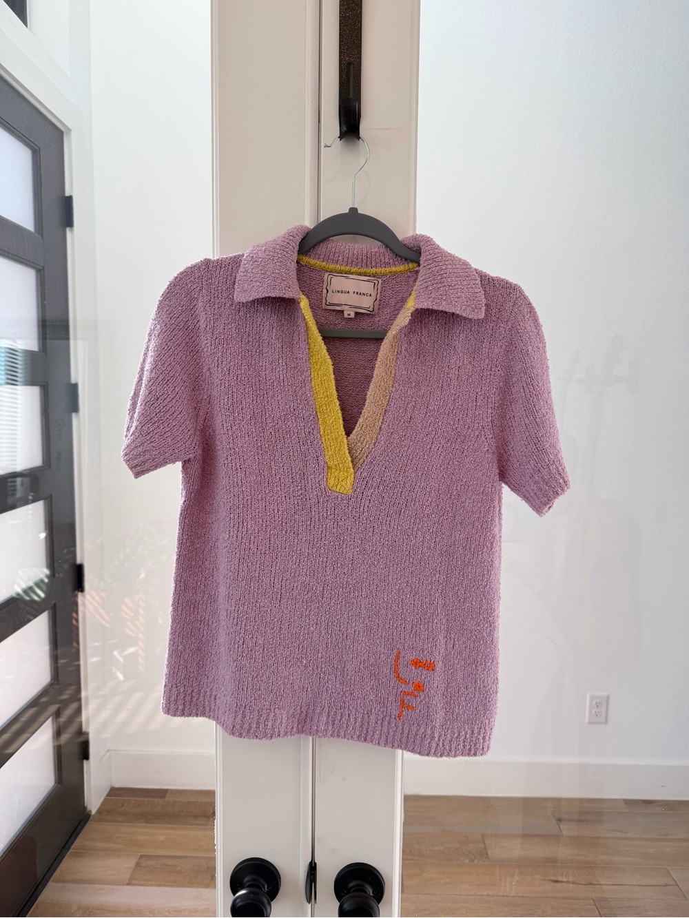 Lingua Franca Miller Boue Polo in Lavender.